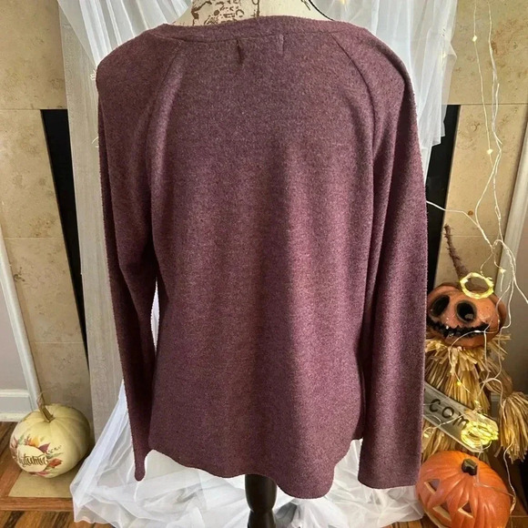 Socialite Burgundy Long-sleeve Sweater. Medium. Gently used. - Picture 2 of 4